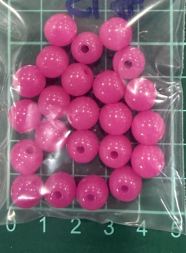 Bead 12mm Pink